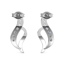 Charger l&#39;image dans la galerie, Boucles d&#39;oreilles DESTINY - Argenté &amp; Cristal - MCY Paris
