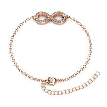 Charger l&#39;image dans la galerie, Bracelet INFINITY EIGHT - Or Rosé &amp; Cristal - MCY Paris
