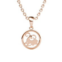 Charger l'image dans la galerie, Collier Pendentif ZODIAQUE – Or Rosé &amp; Cristal – 12 Signes
