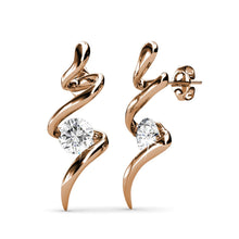 Charger l'image dans la galerie, Boucles d'oreilles SPIRAL – Or Rose 18k &amp; Cristal Autrichien | MYC Paris
