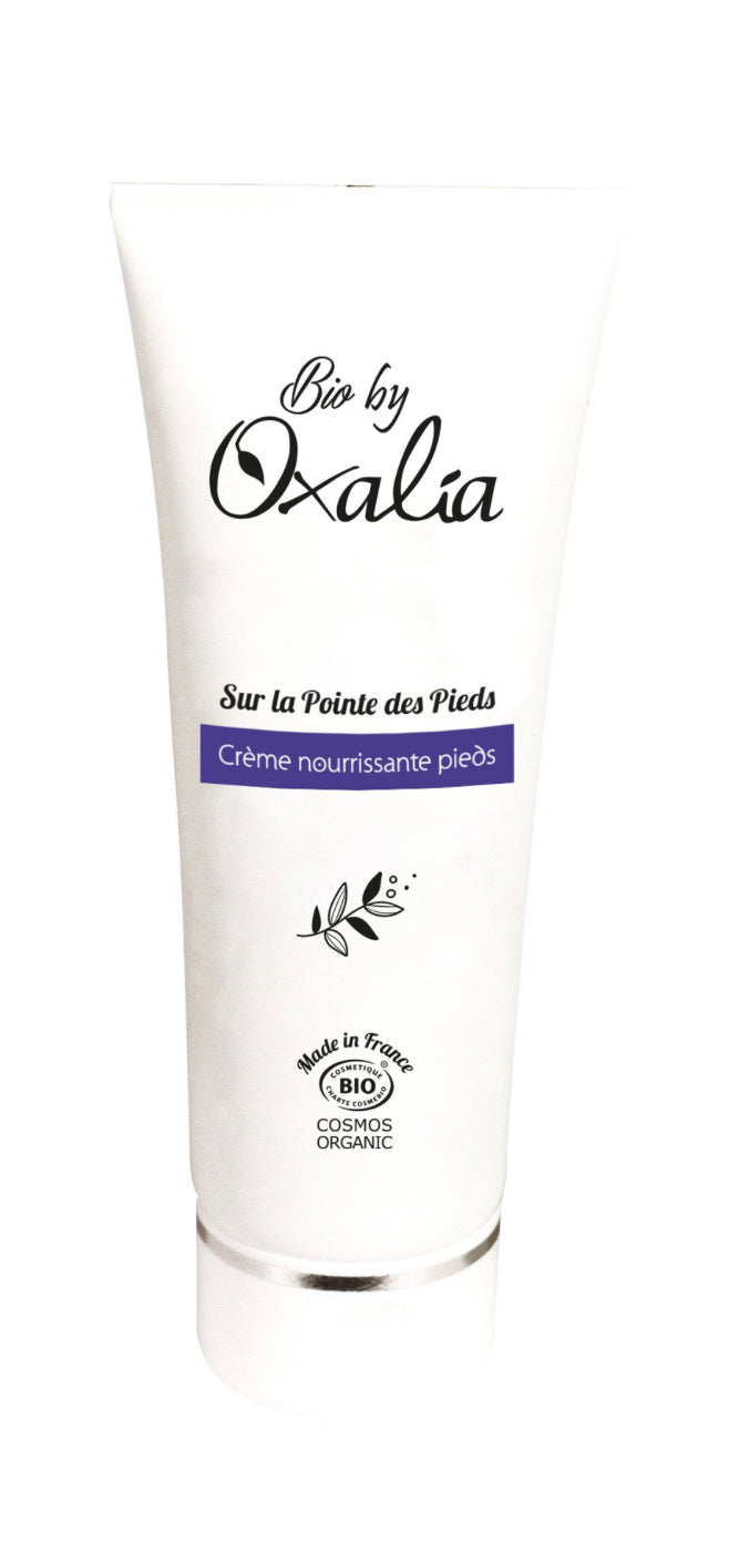 Crème nourrissante pour les pieds à l'acide hyaluronique au beurre de karité Hydratante, réparatrice, nourrissante SUR LA POINTE DES PIEDS - 75 ml - OXALIA