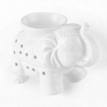 Lade das Bild in den Galerie-Viewer, Brûle-Parfum éléphant TANDOR - Céramique blanche - Zen'Arôme
