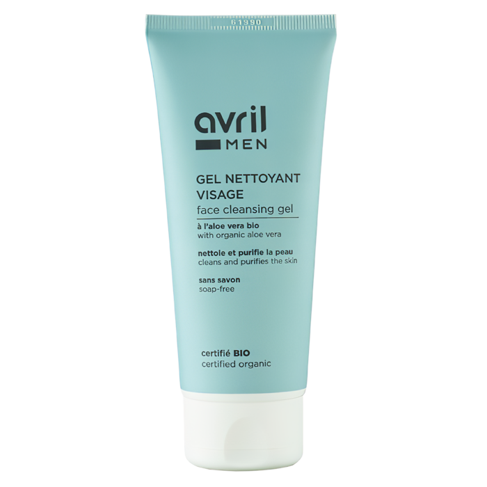 AVRIL MEN - Gel nettoyant visage bio homme à l'aloé vera - 100ml