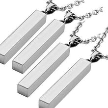 Charger l'image dans la galerie, Lot de 4 pendentifs barre pour gravure au laser | support en acier inoxydable pour estampage | collier barre en acier inoxydable | fabrication USA
