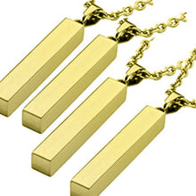Charger l'image dans la galerie, Lot de 4 pendentifs barre pour gravure au laser | support en acier inoxydable pour estampage | collier barre en acier inoxydable | fabrication USA
