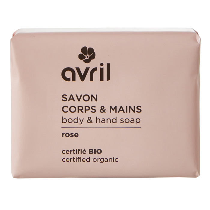 AVRIL - Savon bio corps & mains Rose - 100g