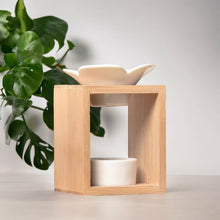 Charger l'image dans la galerie, Brûleur de cire parfumée FLEUR  - Bambou &amp; Céramique - Zen'Arôme
