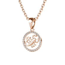 Charger l'image dans la galerie, Collier Pendentif ZODIAQUE – Or Rosé &amp; Cristal – 12 Signes
