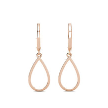 Charger l&#39;image dans la galerie, Boucles d&#39;oreilles LAELIA DANGLING HOOP - Or Rosé &amp; Cristal - MYC PARIS

