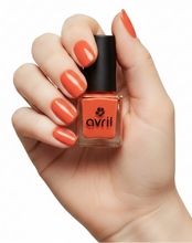 Load image into Gallery viewer, Vernis à Ongles TANGERINE AVRIL – Orangé Puissant &amp; Éclatant, Végan &amp; Fabriqué en France – 7ml
