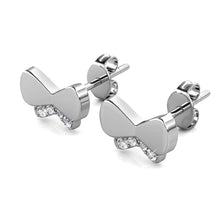 Lade das Bild in den Galerie-Viewer, Ohrringe mit Schmetterlingsschleife – Silber und Kristall
