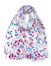 Charger l'image dans la galerie, Foulard Imprimé Violet - Coton &amp; Viscose
