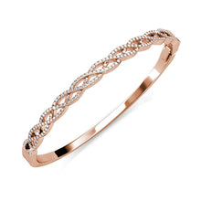 Charger l&#39;image dans la galerie, Bracelet BRAIDED - Or Rosé &amp; Cristal - MCY Paris

