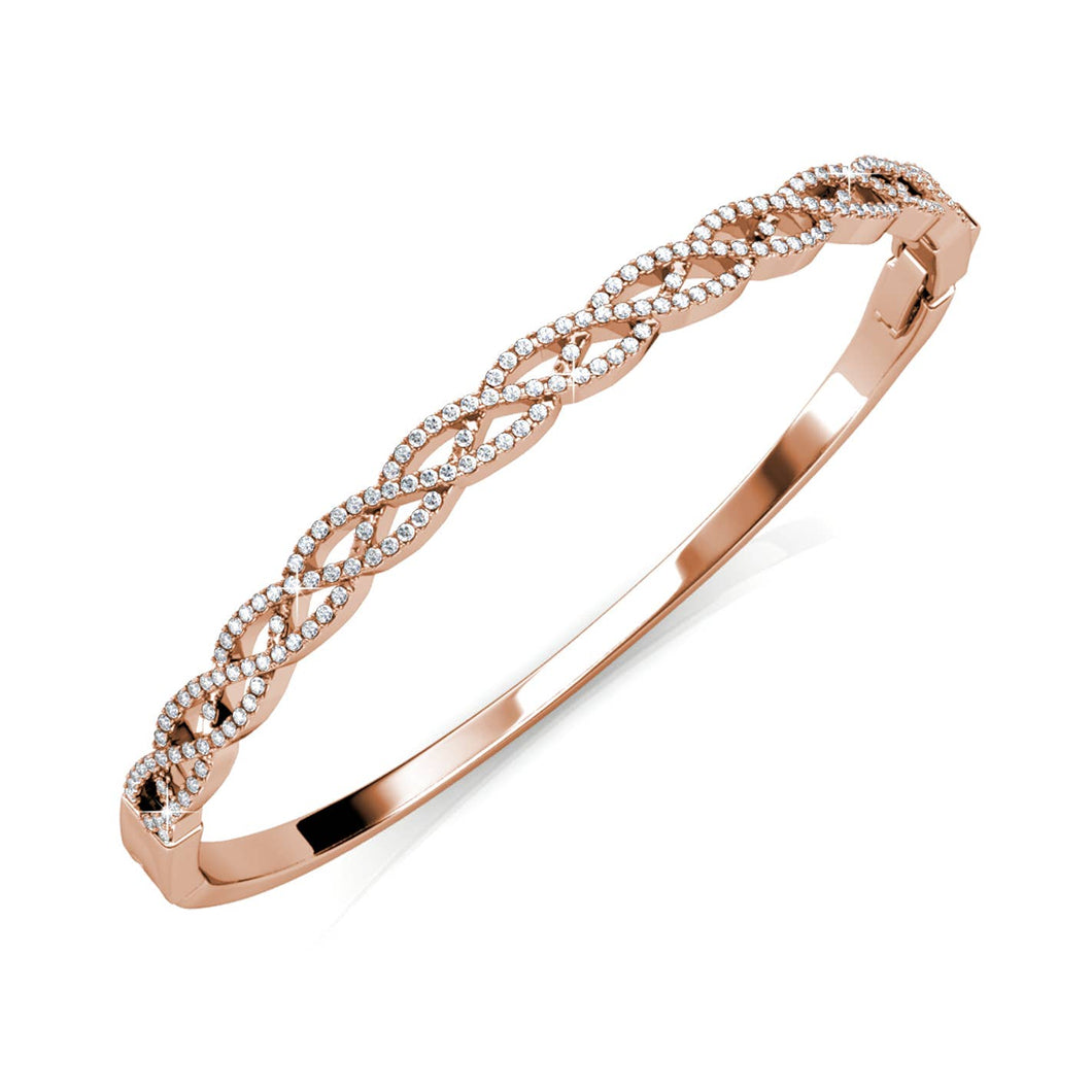 Bracelet BRAIDED - Or Rosé & Cristal - MCY Paris