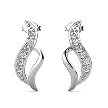 Charger l&#39;image dans la galerie, Boucles d&#39;oreilles DESTINY - Argenté &amp; Cristal - MCY Paris
