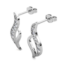 Charger l&#39;image dans la galerie, Boucles d&#39;oreilles DESTINY - Argenté &amp; Cristal - MCY Paris
