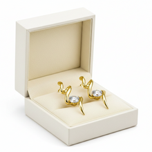Charger l'image dans la galerie, Boucles d'oreilles SPIRAL – Or 18k &amp; Cristal Autrichien | MYC Paris
