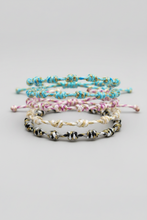 Load image into Gallery viewer, Bracelet Coton &amp; Acier Chirurgical | Support Charm's Réglable
