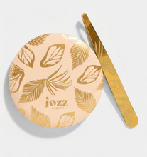 Load image into Gallery viewer, Kit Miroir &amp; Pince à Épiler de Sac BROW &amp; MIRROR – Écrin Similicuir Pêche – Nomade &amp; Pratique – JOZZ BEAUTY
