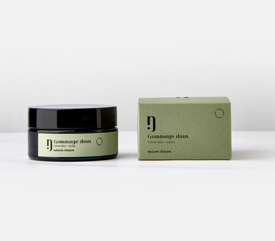 Nature is future -GOMMAGE DOUX à l'Hamamélis, à l'aloé vera, au Jojoba Hydratant, adoucissant et lissant - 100 ml