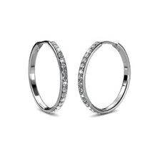 Lade das Bild in den Galerie-Viewer, Boucles d&#39;oreilles créoles CHIC - Argenté &amp; cristal
