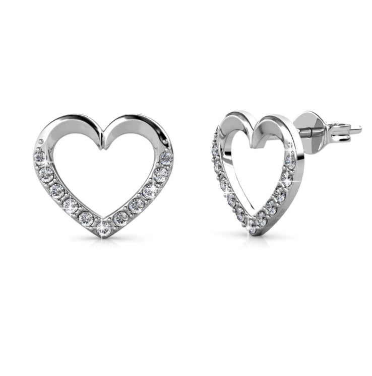 Boucles d'oreilles LOVETT - argenté & cristal
