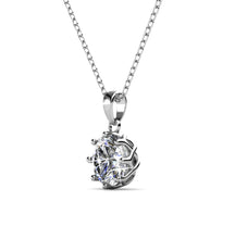 Lade das Bild in den Galerie-Viewer, Collier pendentifs LILY - Argenté &amp; Cristal
