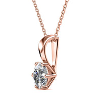 Lade das Bild in den Galerie-Viewer, Collier pendentif BIRTH STONE - Or Rosé &amp; Cristal
