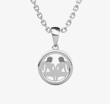 Charger l'image dans la galerie, Collier Pendentif ZODIAQUE – Argenté &amp; Cristal – 12 Signes
