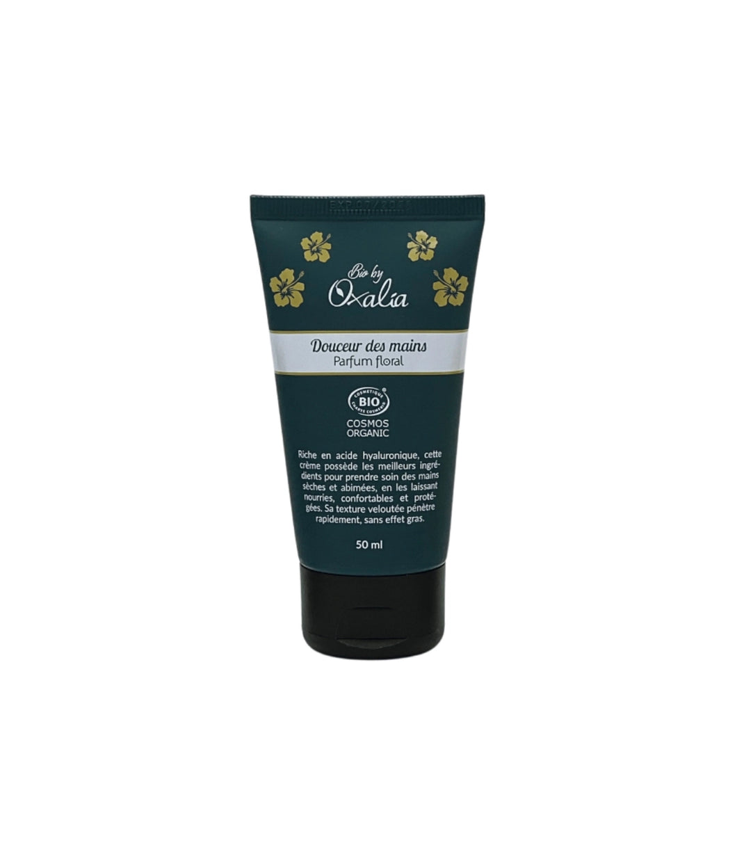 Crème mains DOUCEUR DES MAINS Parfum Floral à l'acide hyaluronique, non-grasse - 50ml - OXALIA