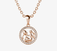 Charger l'image dans la galerie, Collier Pendentif ZODIAQUE – Or Rosé &amp; Cristal – 12 Signes
