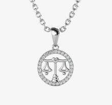 Charger l'image dans la galerie, Collier Pendentif ZODIAQUE – Argenté &amp; Cristal – 12 Signes
