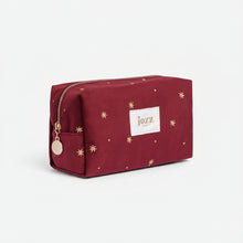 Load image into Gallery viewer, Trousse à Maquillage en Velours Burgundy - JOZZ Beauty
