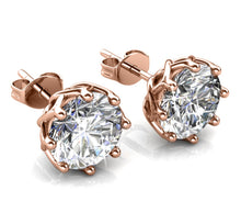 Lade das Bild in den Galerie-Viewer, Boucles d&#39;oreilles LILY - Or Rosé &amp; Cristal
