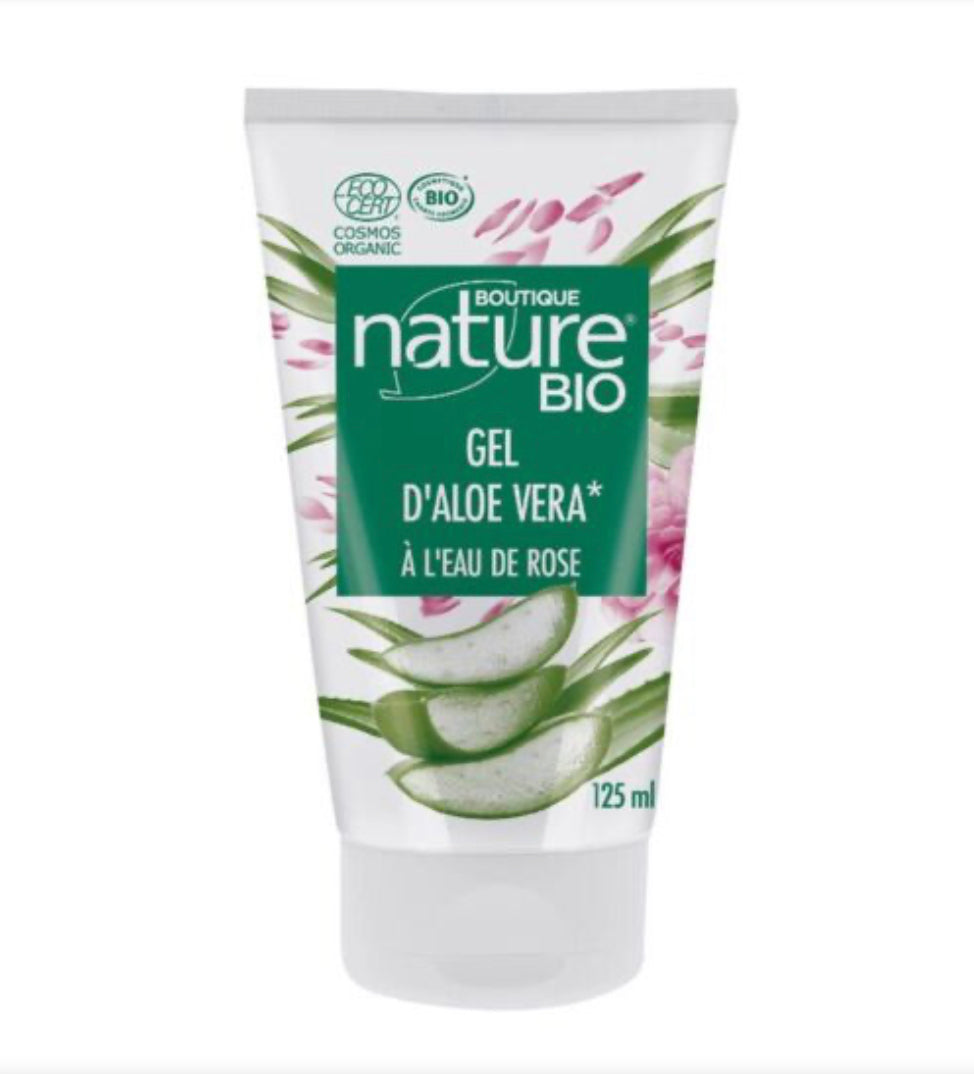 BOUTIQUE NATURE - Gel d’aloe vera à l’eau de rose bio - 125ml