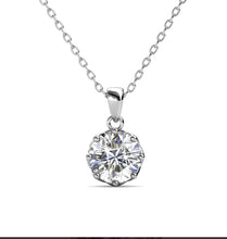 Lade das Bild in den Galerie-Viewer, Collier pendentifs LILY - Argenté &amp; Cristal
