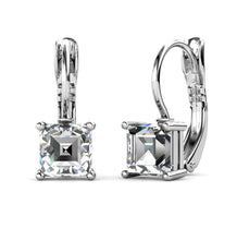 Lade das Bild in den Galerie-Viewer, Boucles d&#39;oreilles SQUARE - Argenté &amp; Cristal
