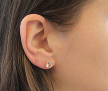 Lade das Bild in den Galerie-Viewer, Boucles d&#39;oreilles LILY - Or Rosé &amp; Cristal
