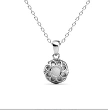 Lade das Bild in den Galerie-Viewer, Collier pendentifs LILY - Argenté &amp; Cristal
