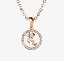 Charger l'image dans la galerie, Collier Pendentif ZODIAQUE – Or Rosé &amp; Cristal – 12 Signes
