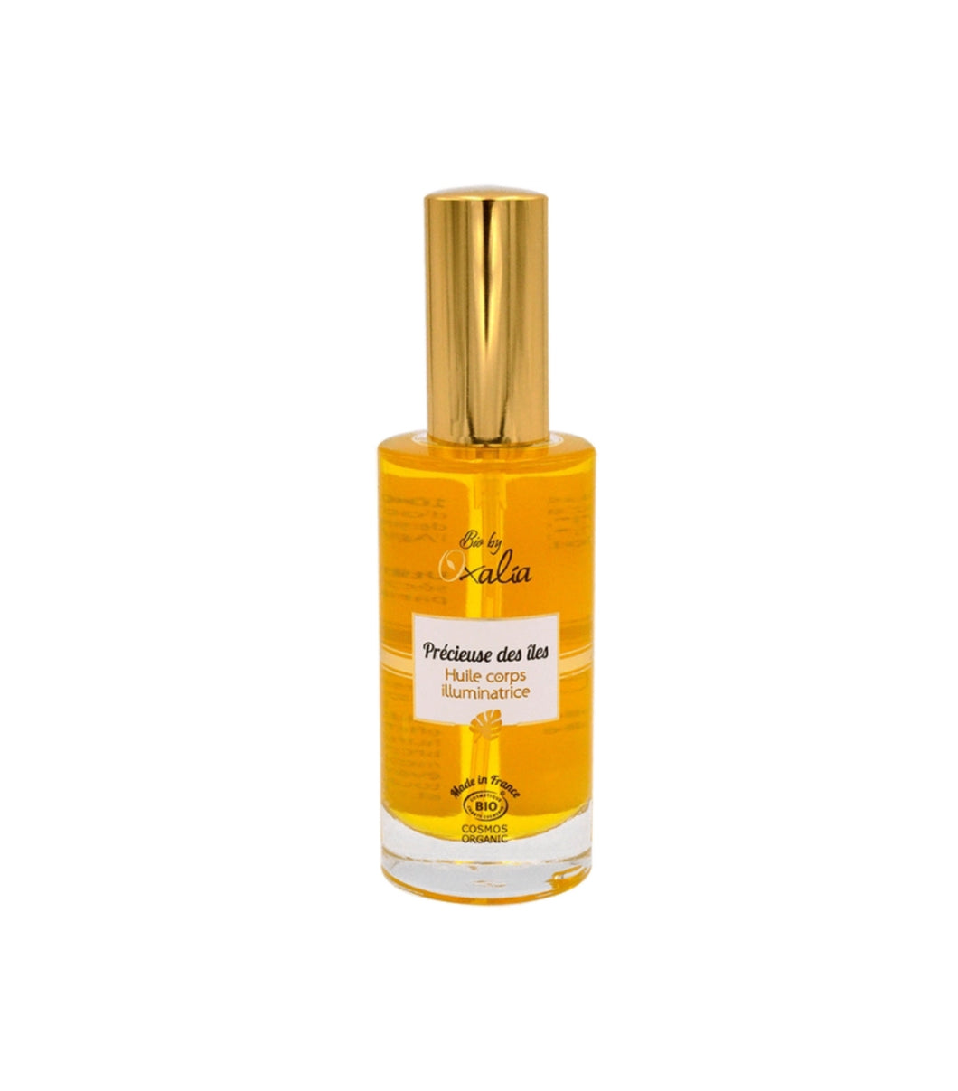 Huile corps illuminatrice PRECIEUSE DES ILES Nourrissante, illuminatrice, relaxante parfum Monoï- 50ml