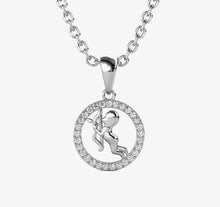 Charger l'image dans la galerie, Collier Pendentif ZODIAQUE – Argenté &amp; Cristal – 12 Signes
