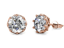 Lade das Bild in den Galerie-Viewer, Boucles d&#39;oreilles LILY - Or Rosé &amp; Cristal
