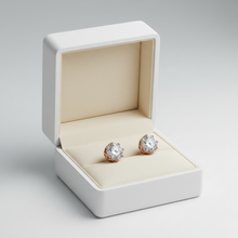 Load image into Gallery viewer, Boucles d'Oreilles LILY – Or Rose &amp; Cristal d'Autriche | MYC Paris
