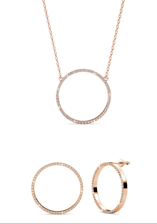 Parure OLINA - Or rosé & Cristal