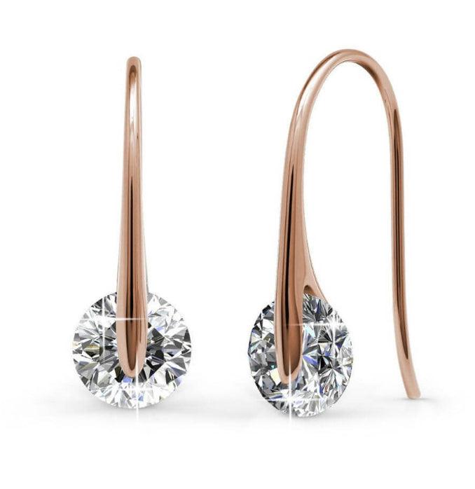 Boucles d'oreilles CLASSY- Or Rosé & Cristal