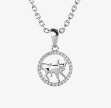 Charger l'image dans la galerie, Collier Pendentif ZODIAQUE – Argenté &amp; Cristal – 12 Signes
