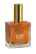 Charger l&#39;image dans la galerie, Huile pailletée OR DE TAHITI  corps &amp; cheveux - 50ml - OXALIA
