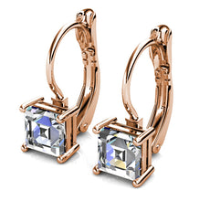 Lade das Bild in den Galerie-Viewer, Boucles d&#39;oreilles SQUARE- Or Rosé &amp; Cristal
