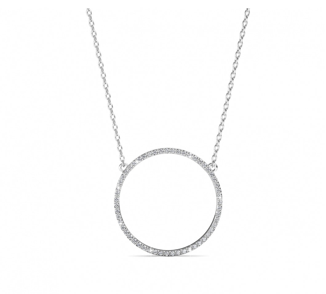 Collier OLINA - Argenté & Cristal